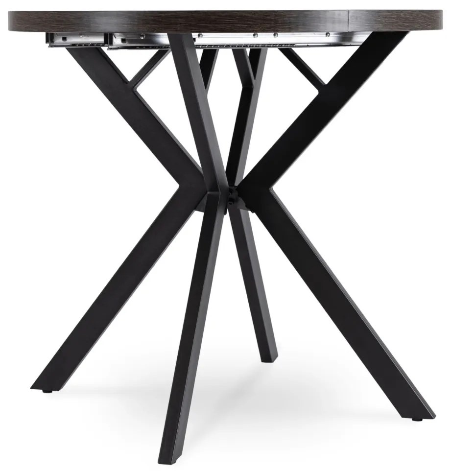 Bővíthető Étkezőasztal Fekete Színben. DORIAN 80-160 cm