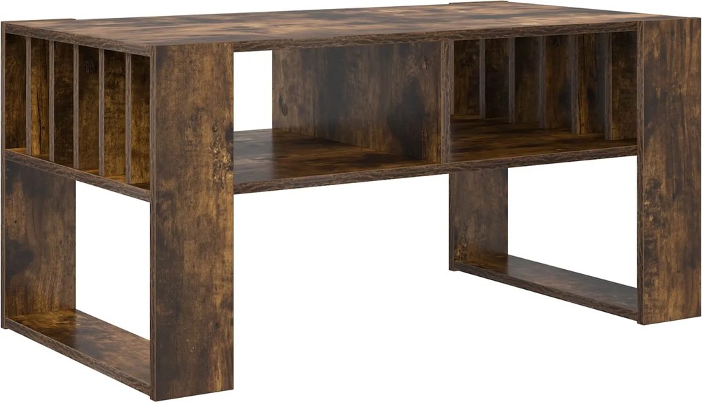 vidaXL Dohányzóasztal Füstölt tölgy 92 x 49,5 x 45 cm Faanyag