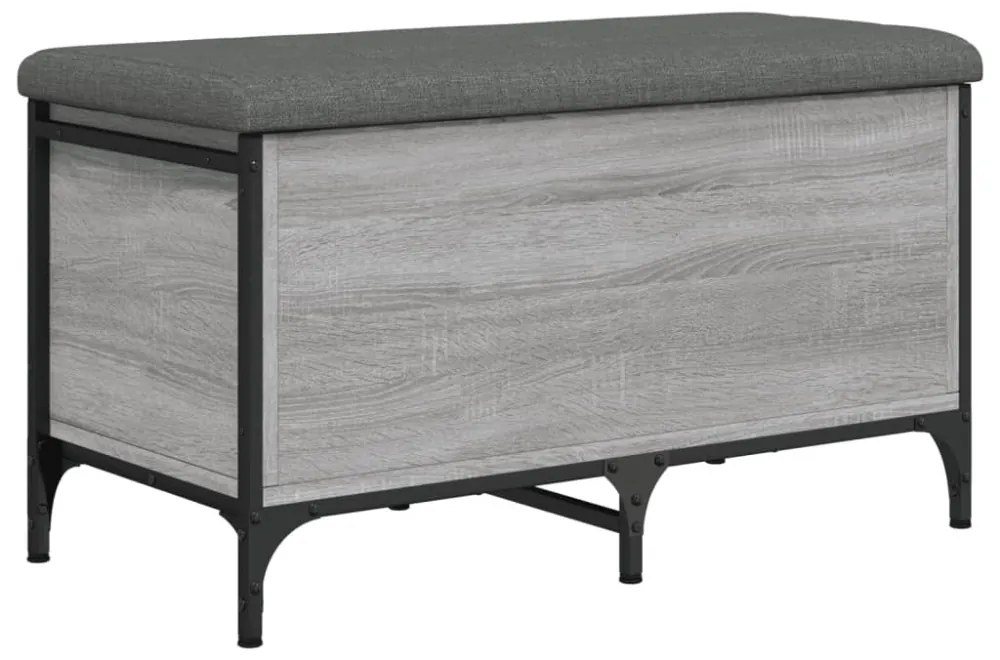 szürke sonoma színű szerelt fa tárolópad 82 x 42 x 45 cm
