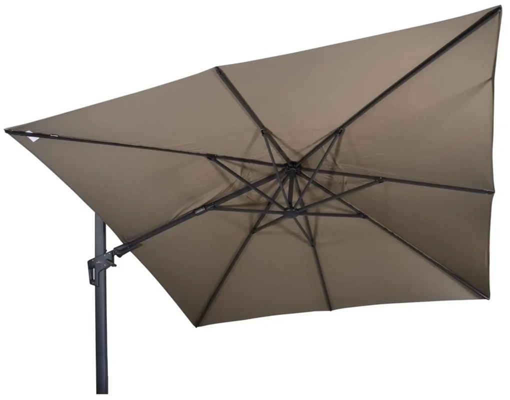 Virgo Flex napernyő 3x3 m szürke-barna + keresztállvány