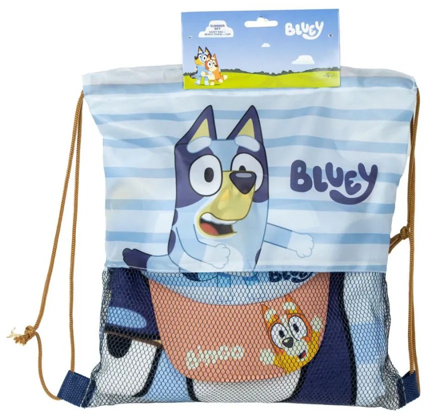 Bluey törölköző, tornazsák, baseball sapka szett