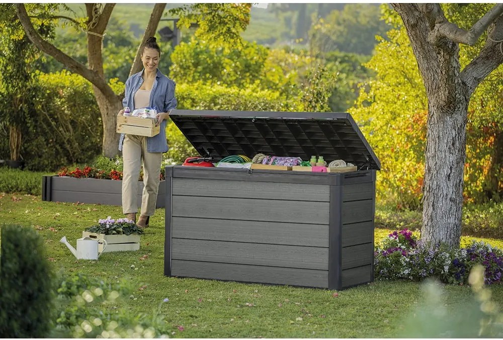 Szürke kerti tárolódoboz Cortina – Keter