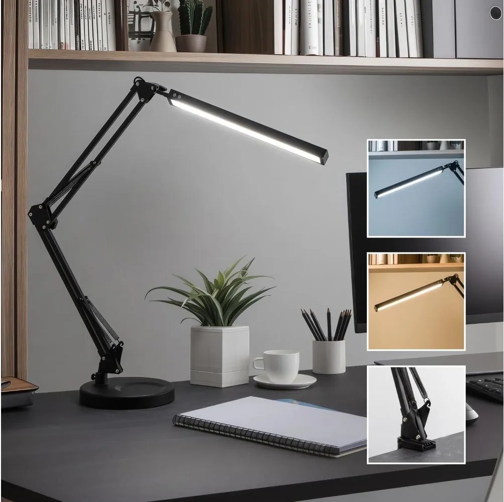Brilagi - Fényerőszabályozható LED asztali lámpa 2 az 1-ben USB VARIO LED/14W/5V 3000-6000K fekete