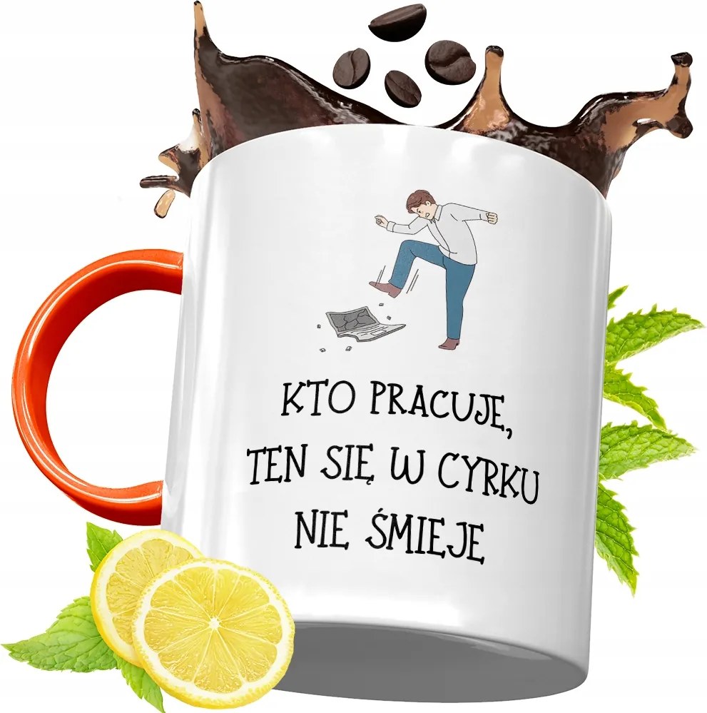 Narancssárga Bögre Dolgozónak Ajándék fényképes nyomattal