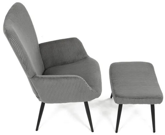 Szürke Corduroy Relax Fotel. AK-L7285 GREY6