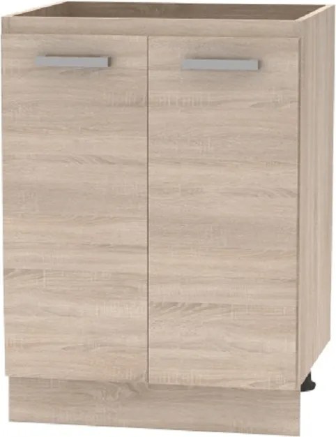 Alsószekrény 60 2DV, tölgy sonoma, NOVA PLUS NOPL-057-0S