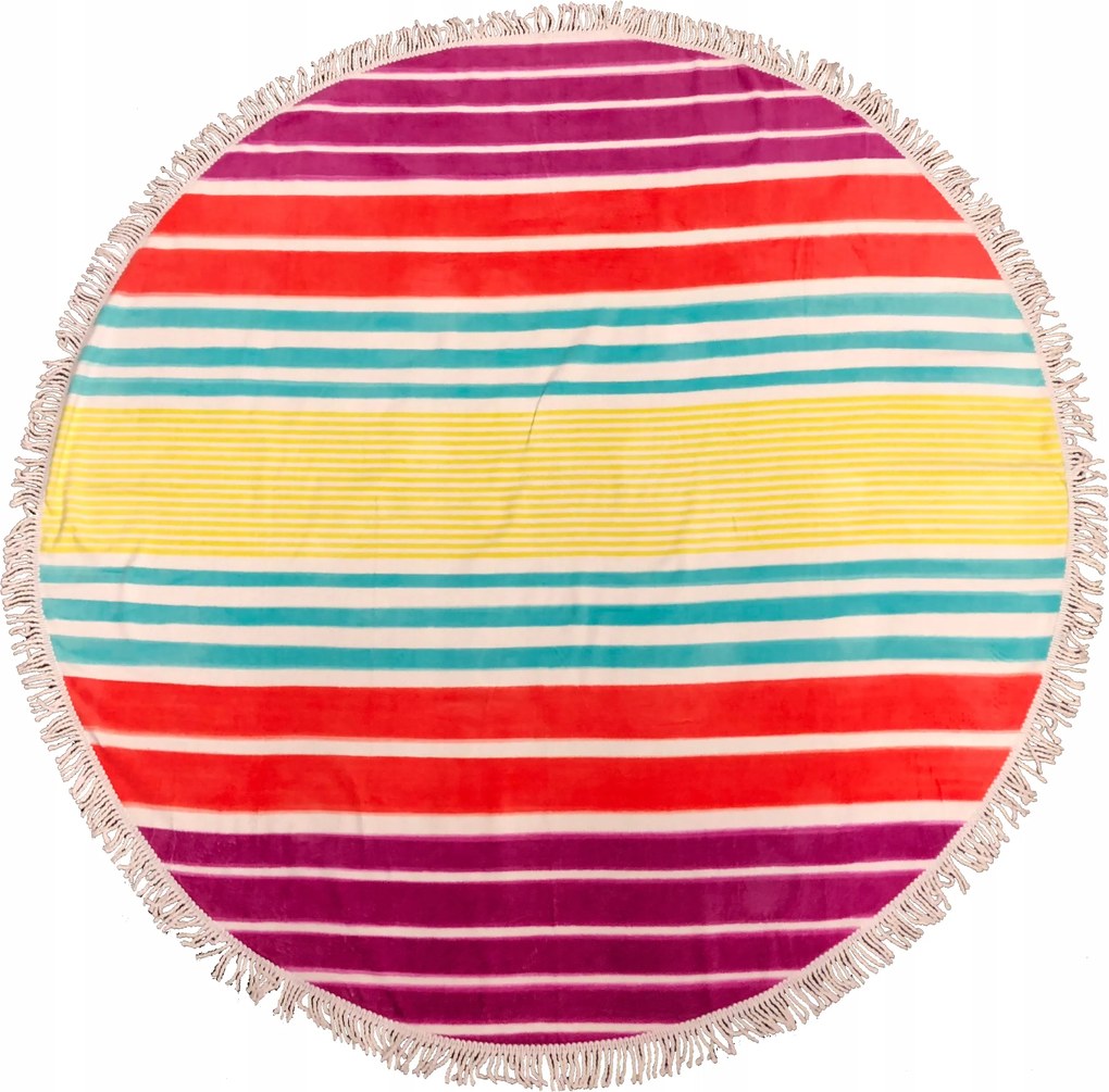 Kerek Strandtörölköző 100% Gyorsan Száradó Pamut Rojtokkal Nagy 150cm