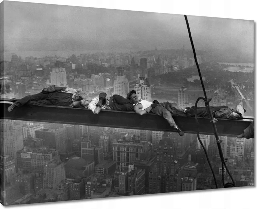 Vászonkép 70x50 Munkások a gerendán