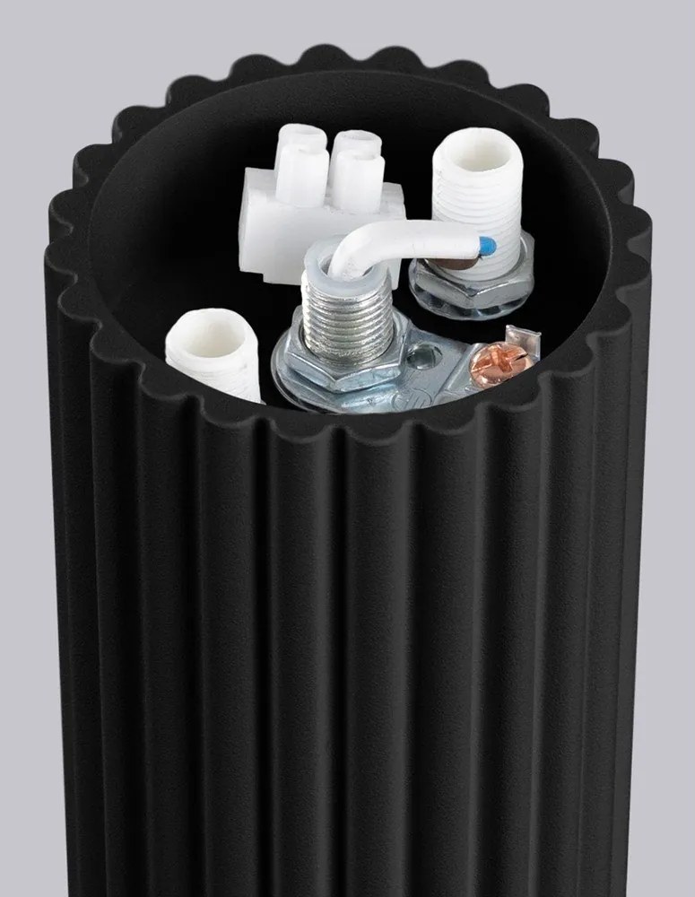 Fekete mennyezeti lámpa üveg búrával ø 12 cm Orbital – Sollux