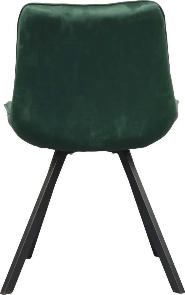 Étkezőszék, sötétzöld Velvet szövet/fekete, SAMIRA