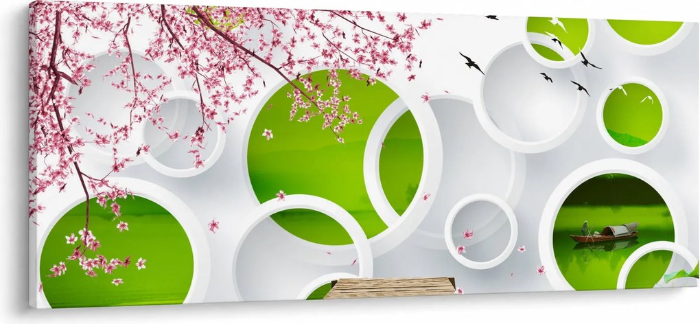 Kép - móló a tó felett (120x50 cm)
