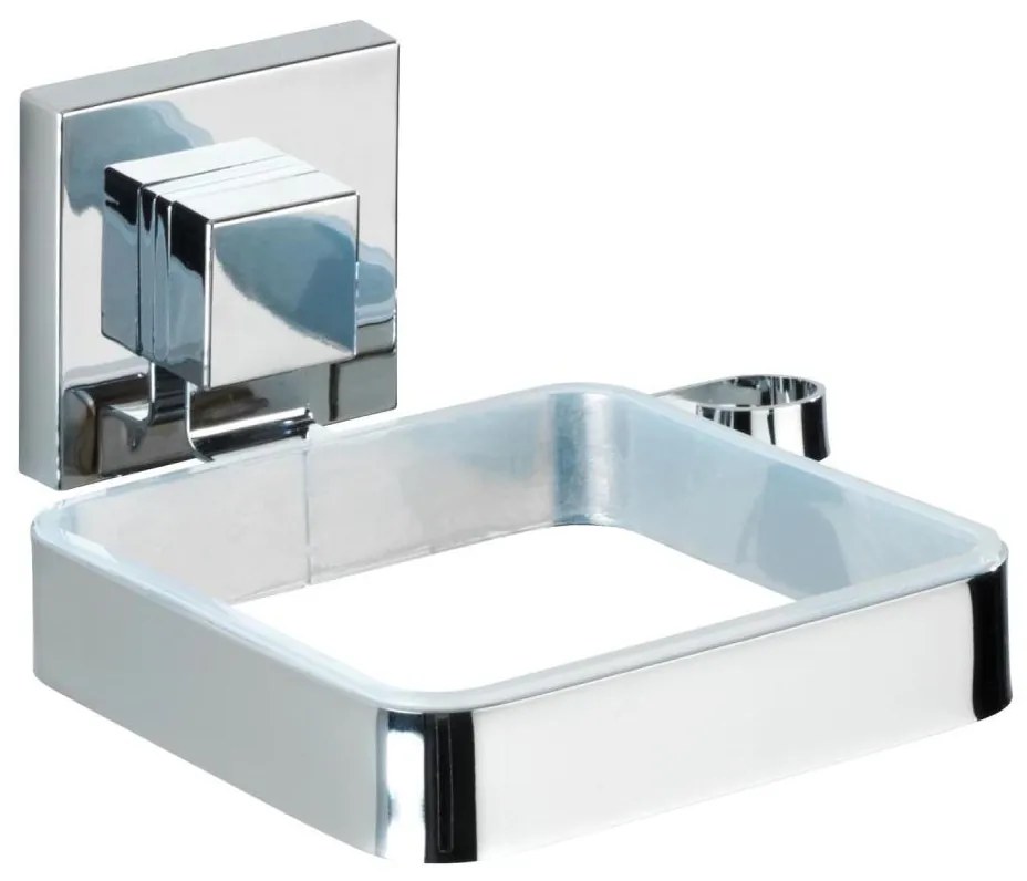 WENKO 22682100 -Hajszárító tartó VACUUM-LOC QUADRO ED 13,5x14 cm ezüst/króm