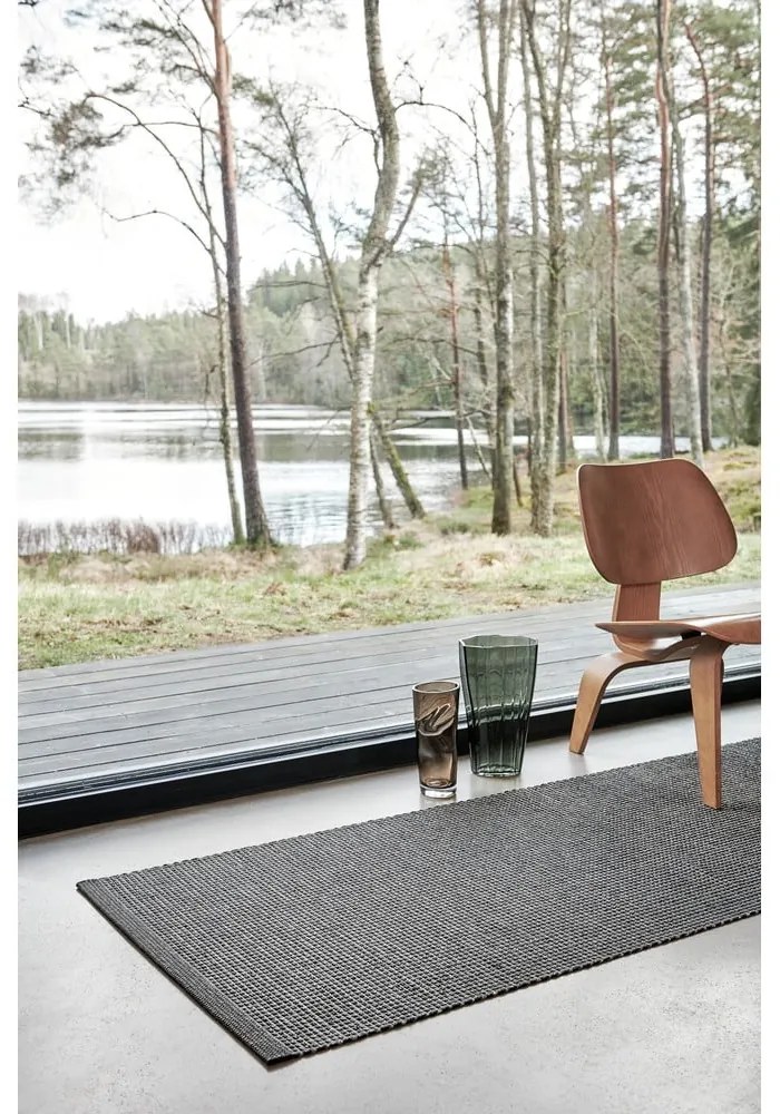 Antracitszürke kültéri-beltéri futószőnyeg 70x240 cm Emm Black Linen – Pappelina