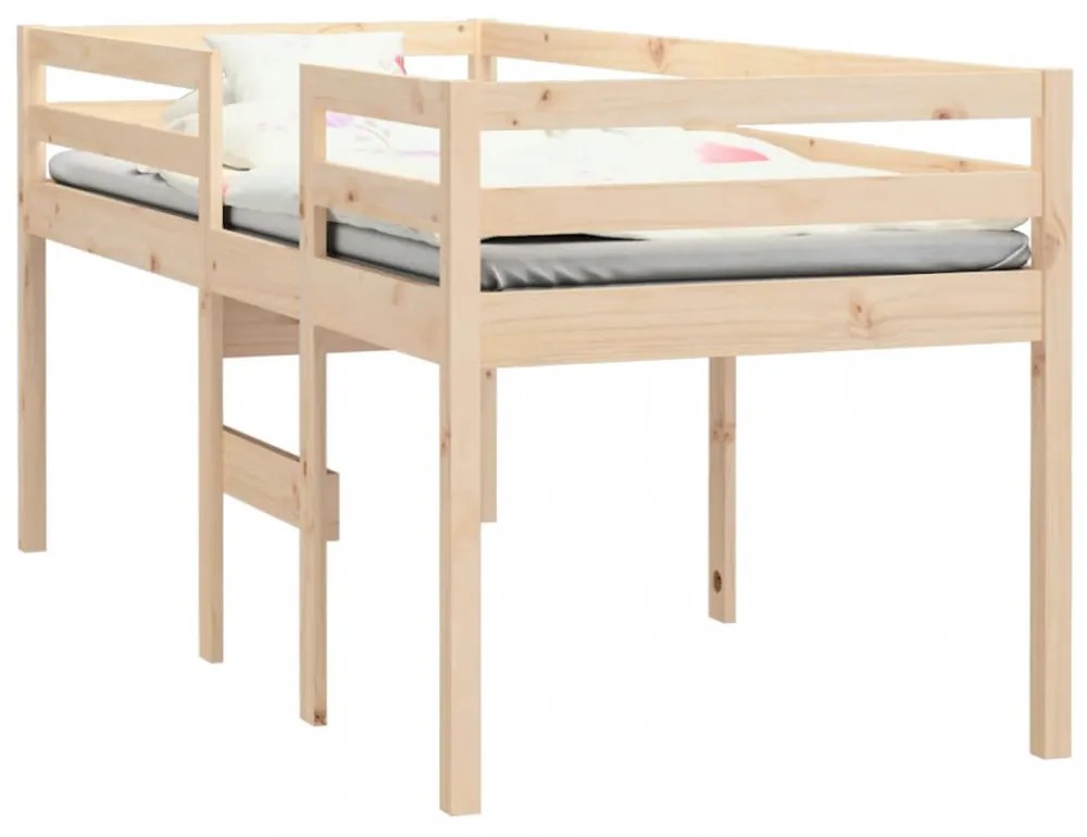 tömör fenyőfa magasított ágy 90x190 cm