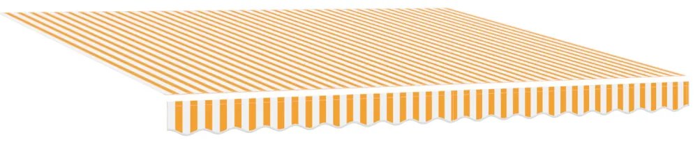 Kézi Behúzható Napellenző Sárga és Fehér 400x300 cm