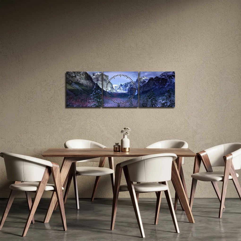 Kép - Yosemite, USA (órával) (90x30 cm)