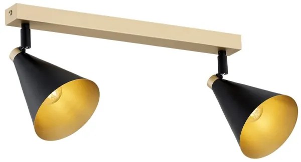 Argon 7147 - Spotlámpa LUCINDA 2xE14/7W/230V fekete/arany