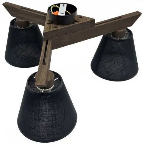 Brilagi - LED mennyezeti lámpa ANTHONY 3xE14/40W/230V dió/fekete