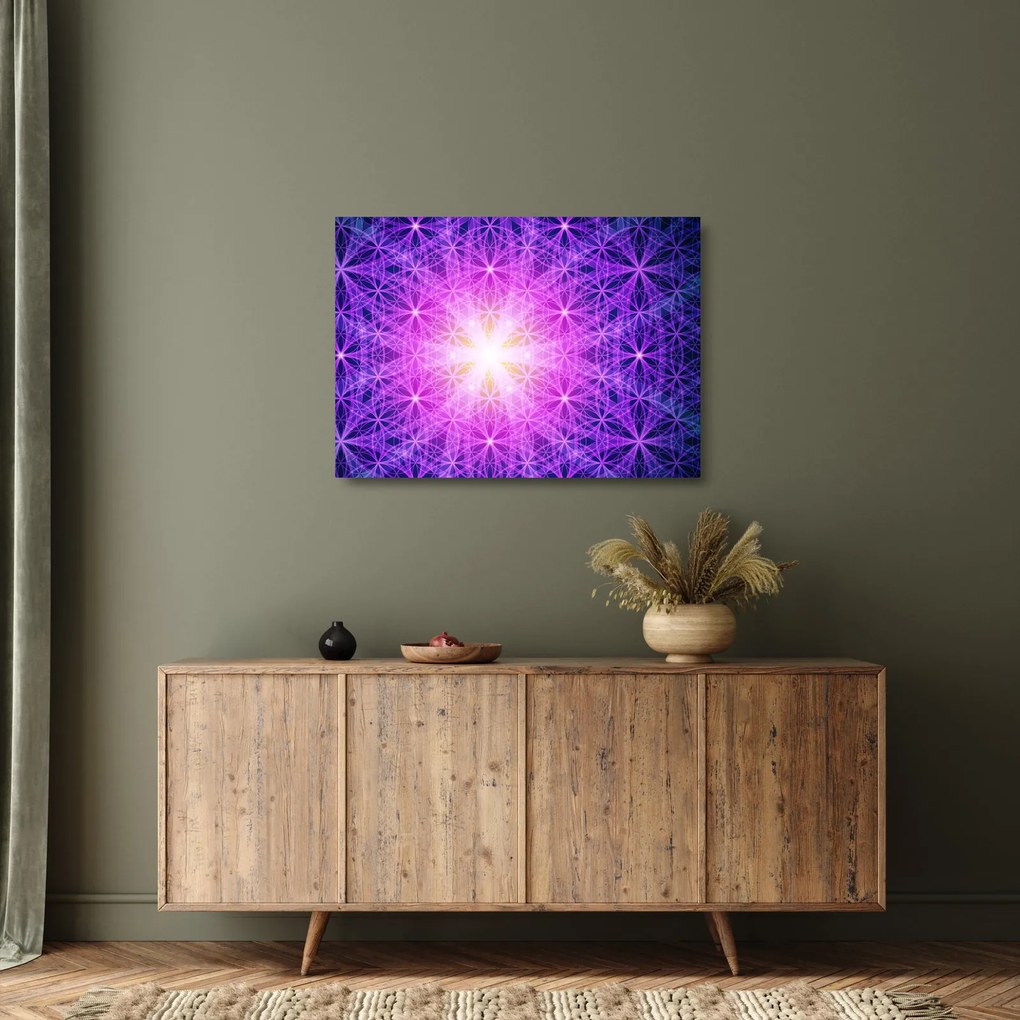Absztrakt kép (üvegen) (70x50 cm)