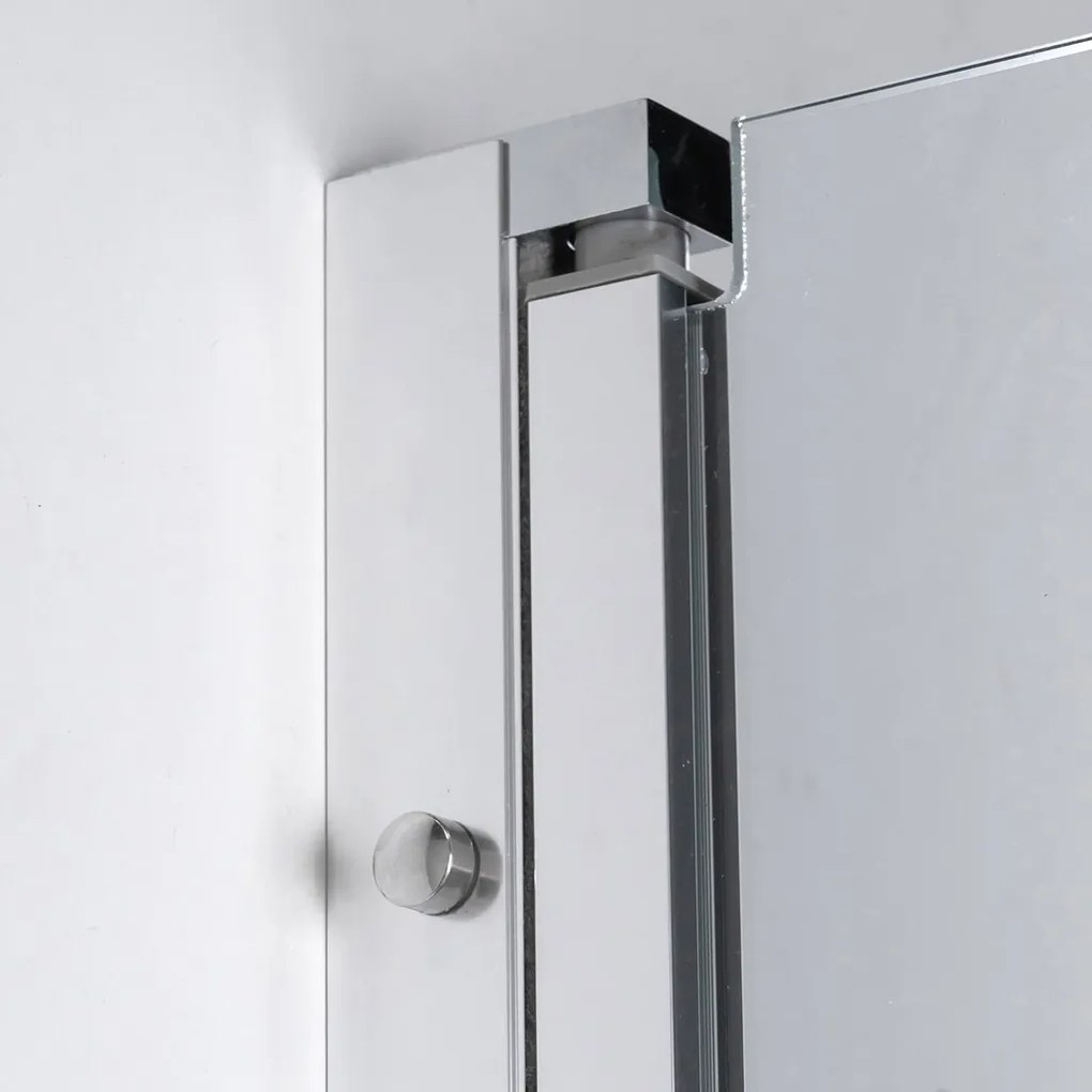 Stuxi Bari 70x80 aszimmetrikus nyílóajtós zuhanykabin 6 mm vízlepergető biztonsági üveggel, króm