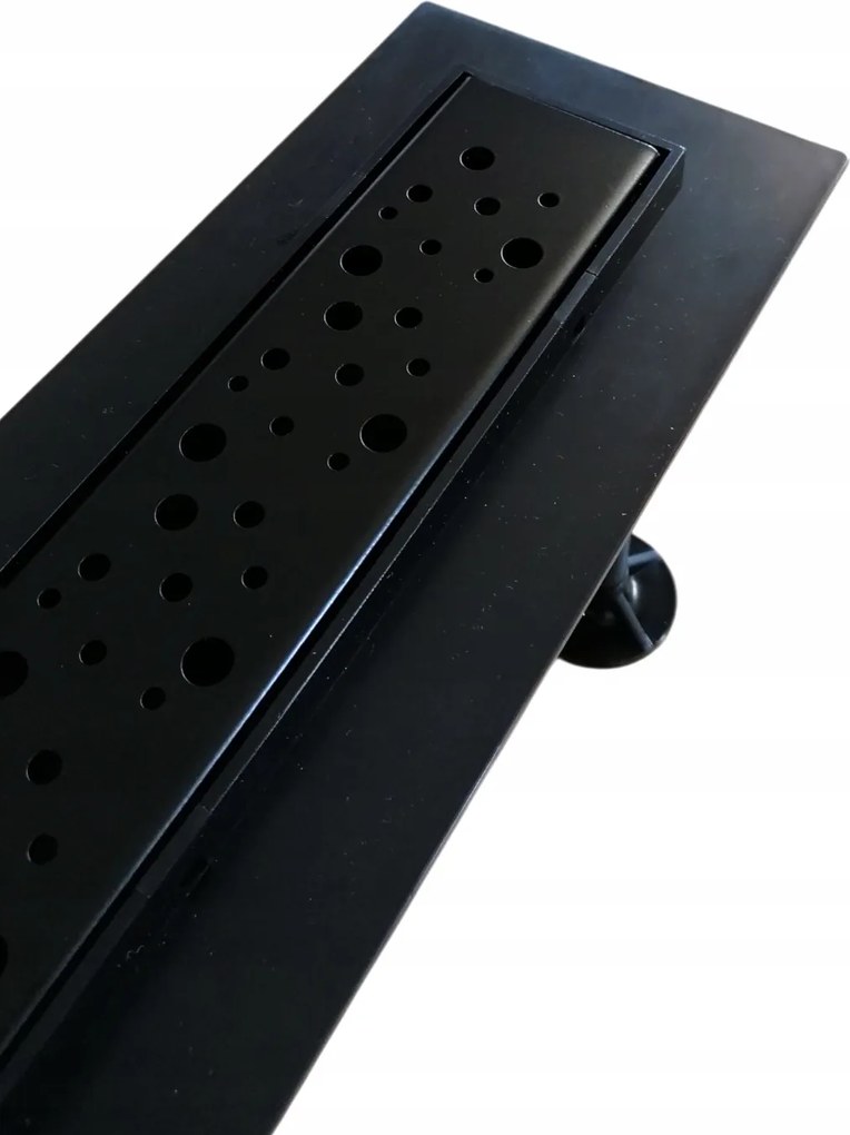 Lineáris zuhanyfolyóka 60 cm Abs alacsony beépítés M02B Fekete