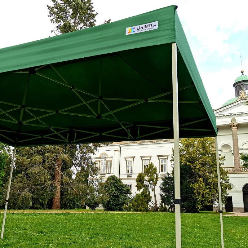 Kerti sátor 3x4,5m Acél | Gyorsan felállítható Pavilon Eseményekhez és Partikhoz - plusz 3 oldalfal - Fehér