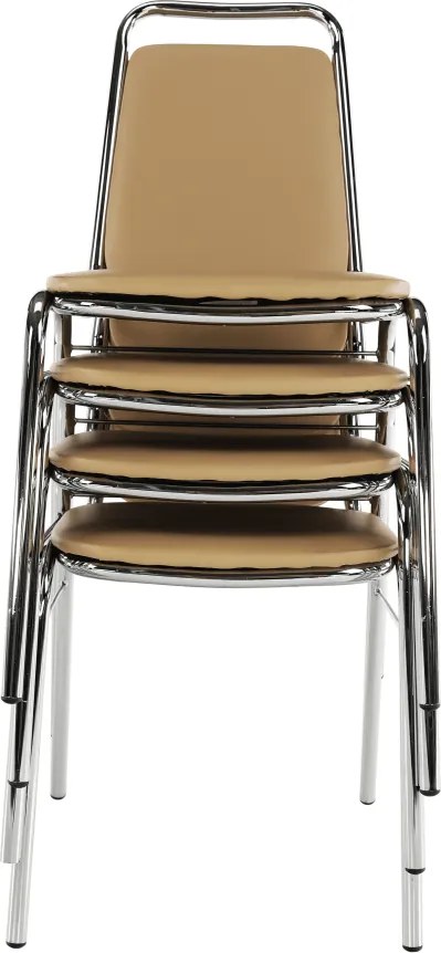 Szék tárgyalóterembe, barna textilbőr, ZEKI