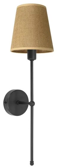 Fali lámpa MADELA 1x E14/40W/230V juta/fekete