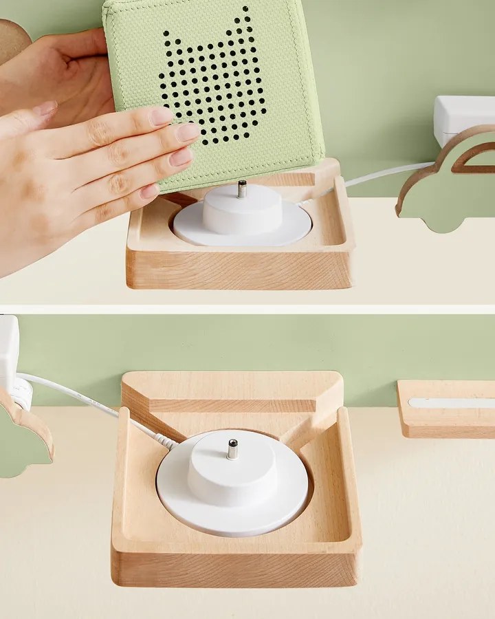 Toniebox polc, fali polc 35 figurának, gyermek polc, zöld