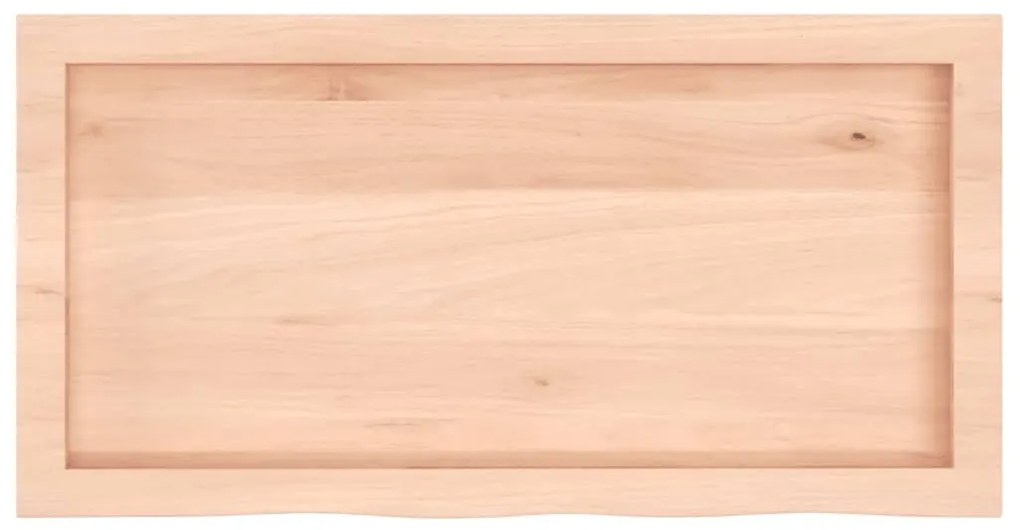 kezeletlen tömör tölgyfa fali polc 80x40x(2-4) cm