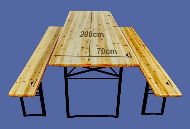 Fa sörpad garnitúra – 200 cm, 70cm