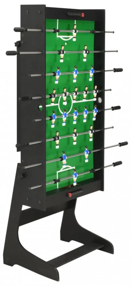 fekete összecsukható csocsóasztal 121 x 61 x 80 cm