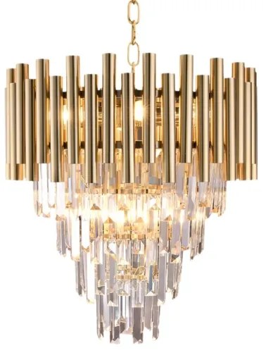 Kristálycsillár láncon MADISON 9xE14/40W/230V arany