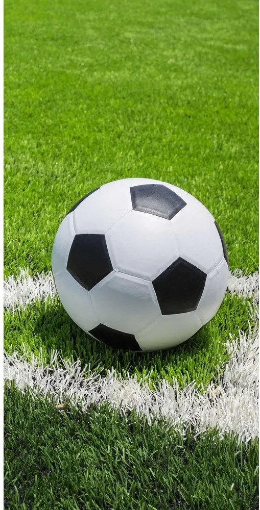 Zöld pamut gyerek fürdőlepedő 70x140 cm Football – Jerry Fabrics