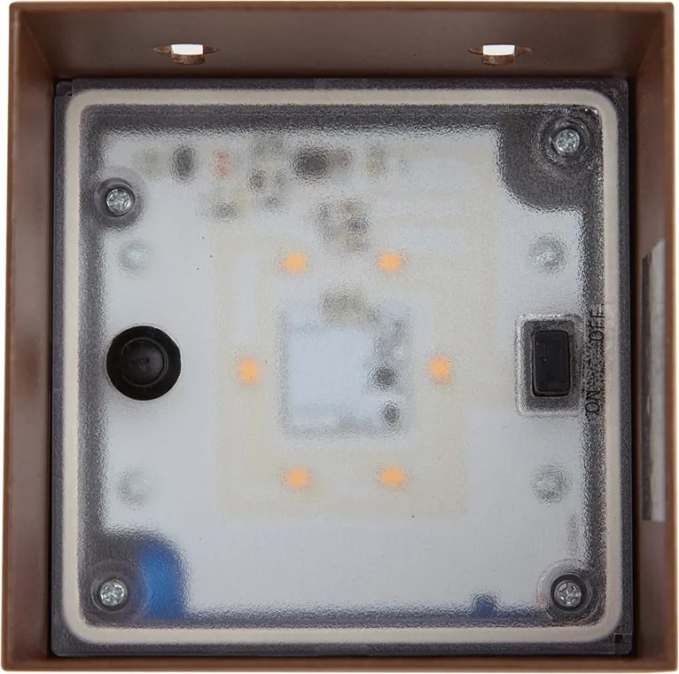 Kültéri fali lámpa rozsdabarna színben, LED-del, IP65, szolár - Charlene