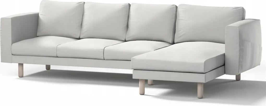 Dekoria Norsborg 4 személyes kanapé huzat Ikea székkel, szürke