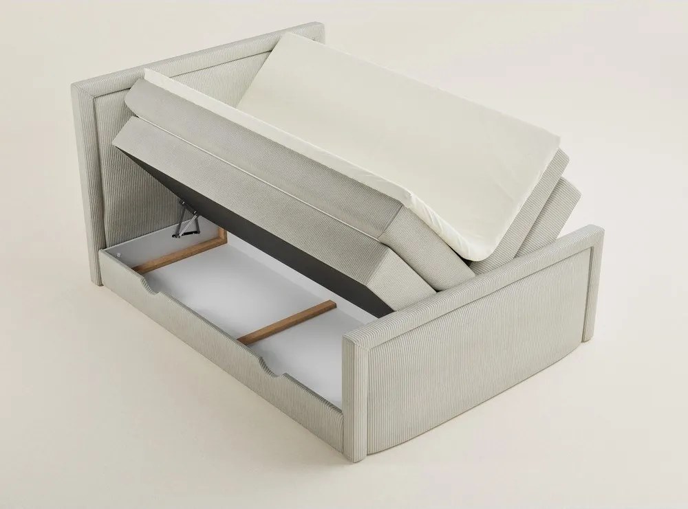 Krémszínű ágyneműtartós boxspring ágy 180x200 cm Fresco – Maison de Rêve