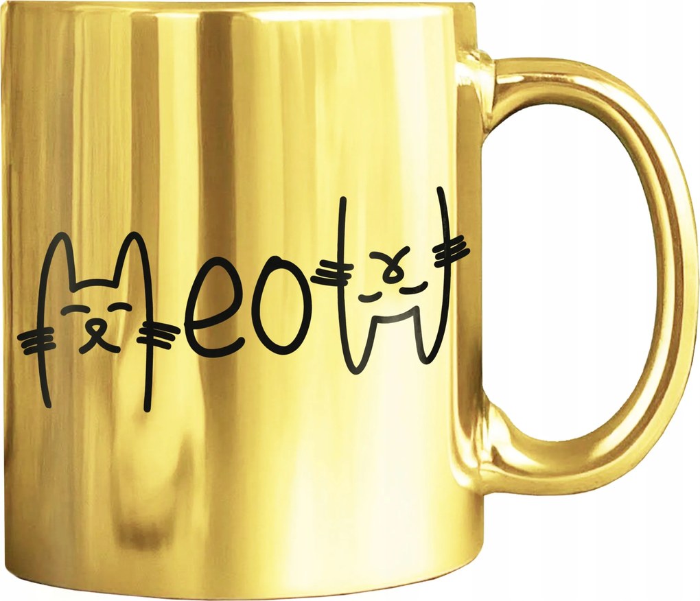 Arany Bögre Édes Meow Nyomtatással A Macskák Szerelmeseinek Macska Cicák