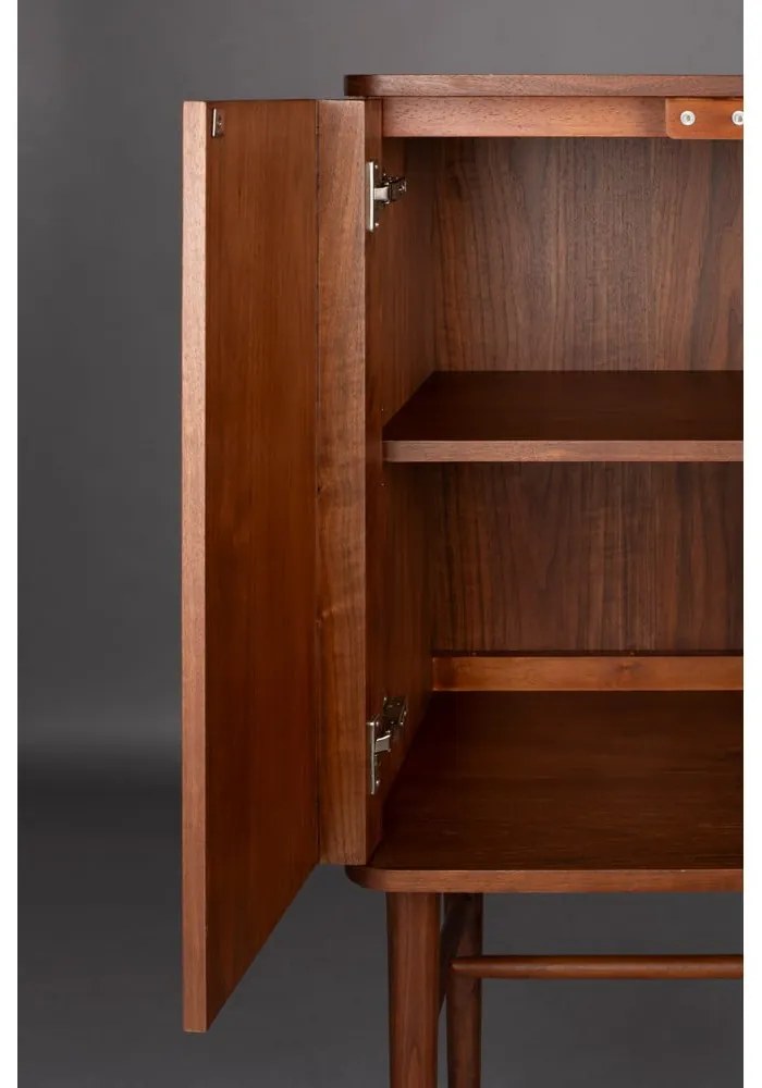 Barna szekrény tolóajtóval diófa dekorral 62x125x45 cm Morrison – Dutchbone