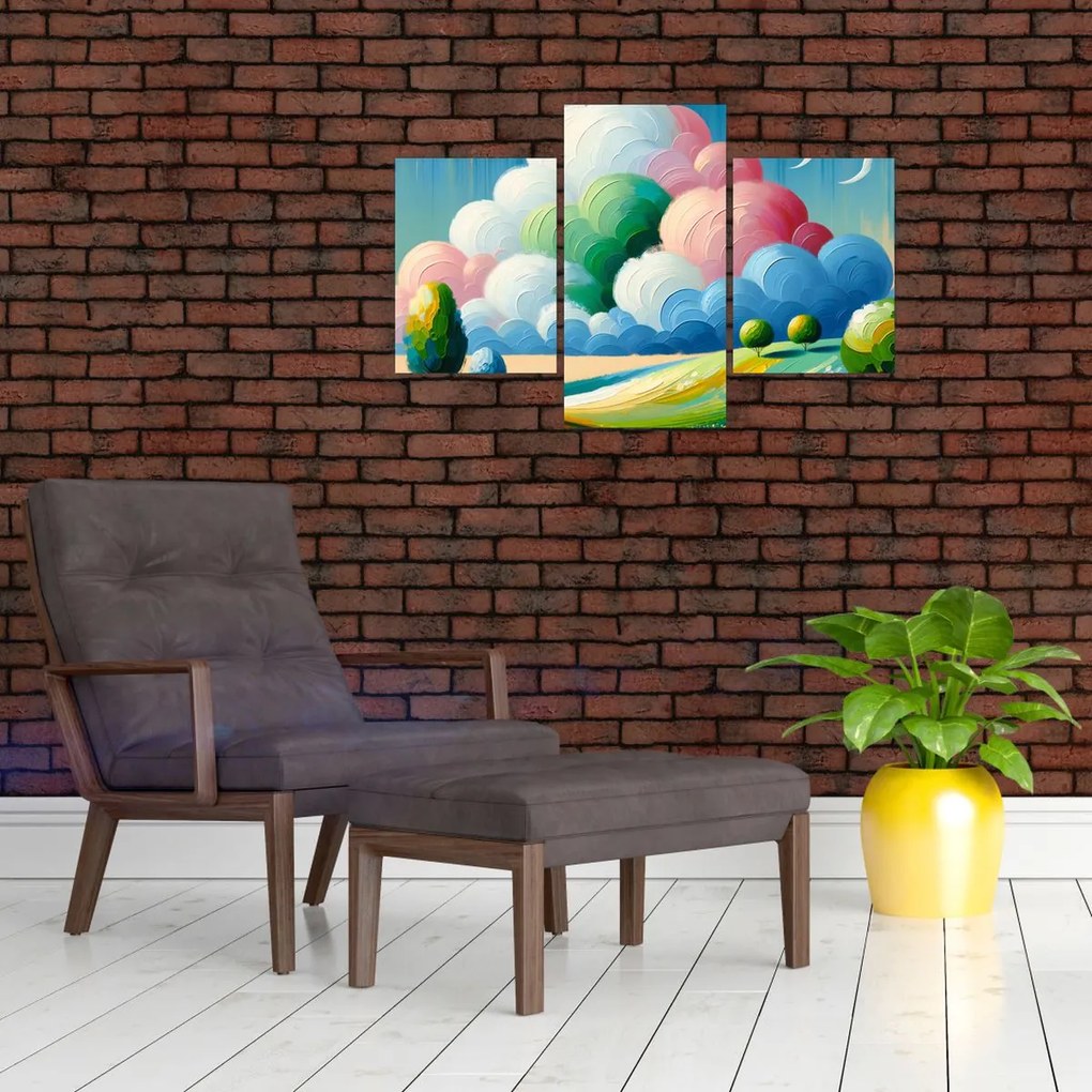 Kép - Tájkép felhővel (90x60 cm)