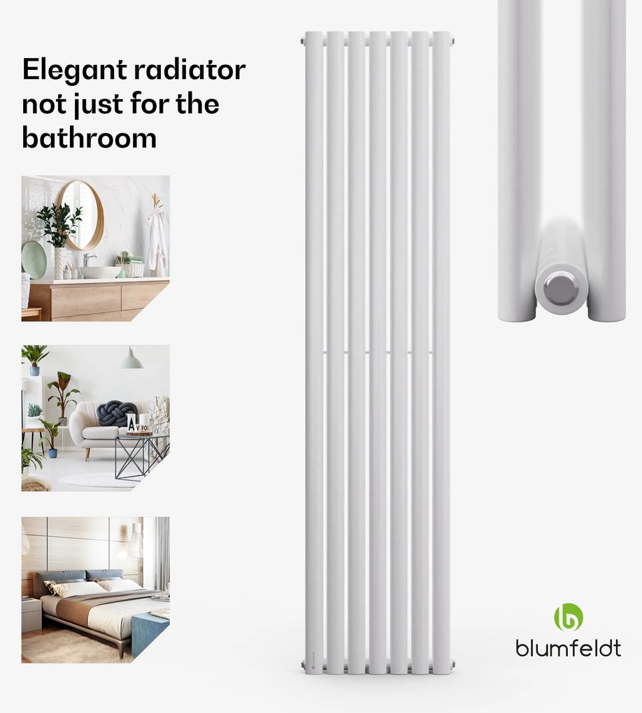 Blumfeldt Tallheo, 41 x 180, radiátor, fürdőszoba radiátor, csőradiátor, 691 W, melegvzes, 1/2