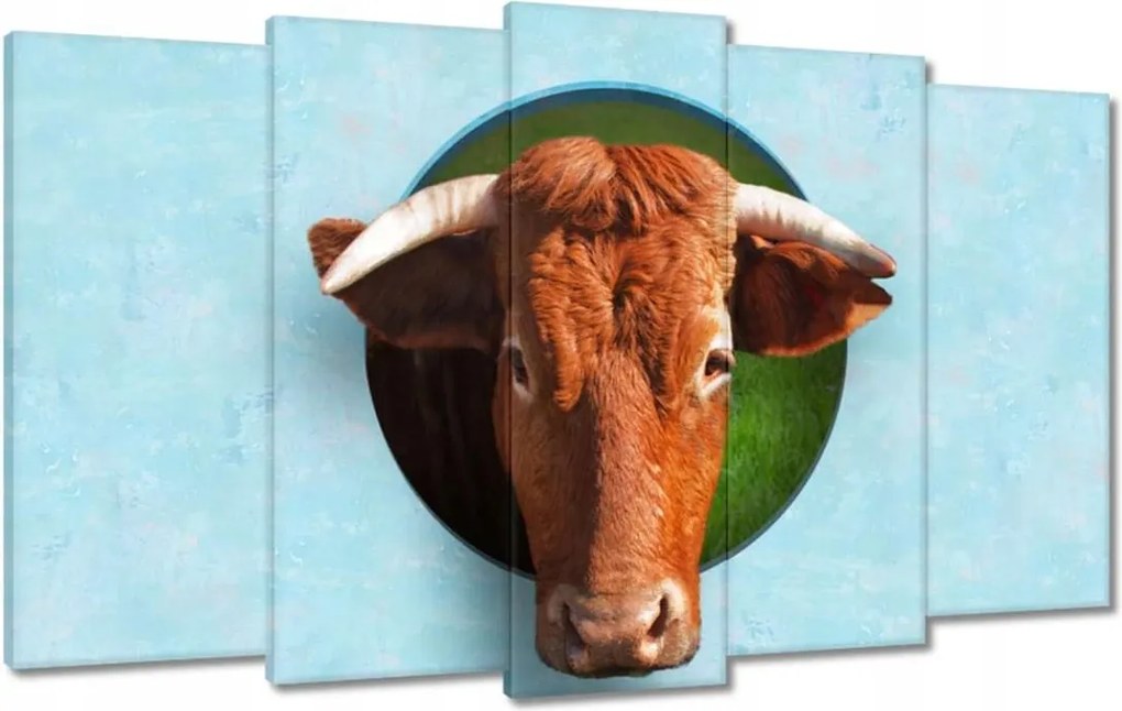 Vászonkép 100x60 Szarvas tekintet Kék