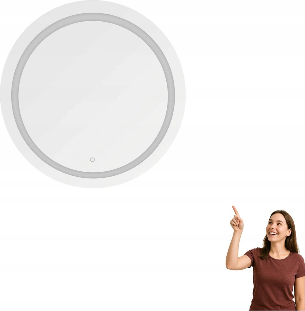 Fürdőszobai tükör kerek Led háttérvilágítással 36W Tükör D2338-60 Zuma Lin