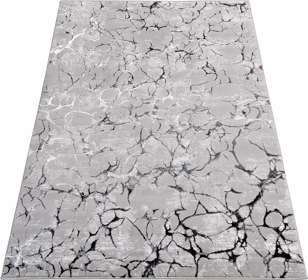 Szőnyeg 140x190 Modern Nappaliba Szürke Villanás