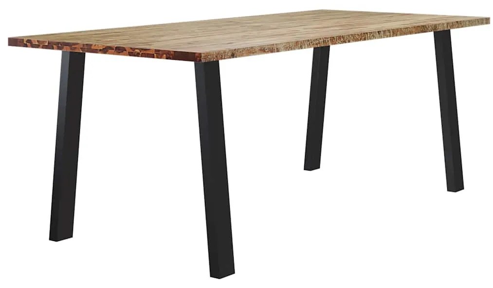 Tömör akácfa étkezőasztal 200x90x75 cm