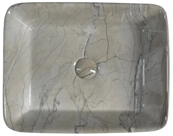 Sapho - DALMA ráültethető mosdó 47,5x37,5 cm kerámia/szürke