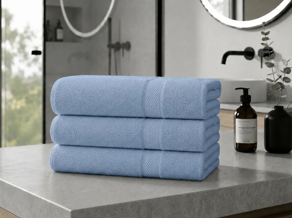 CLARYSSE ELEGANCE törölköző 60x110 cm kék, 100% pamut
