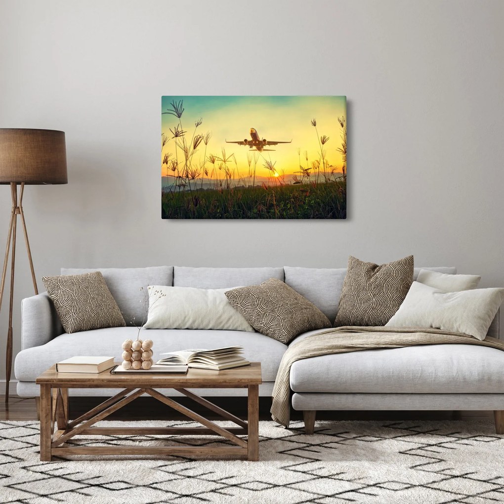 Kép a repülőgép felszállásáról (90x60 cm)