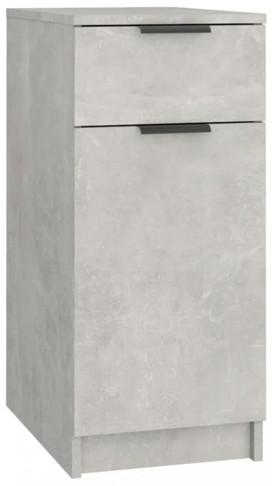 betonszürke szerelt fa íróasztalszekrény 33,5 x 50 x 75 cm