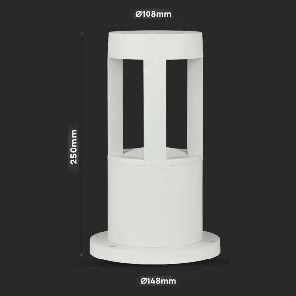 LED Kültéri lámpa LED/10W/230V 25cm 6400K IP65 fehér